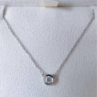 ヨンドシー(4℃)の4℃ ダイヤモンド ネックレス K18WG 0.10ct 1.4g(ネックレス)