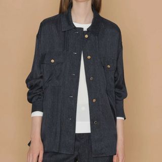 マッキントッシュ(MACKINTOSH)の【新品】マッキントッシュロンドン　サテンシャツ　38　M　ブルー　203(シャツ/ブラウス(長袖/七分))