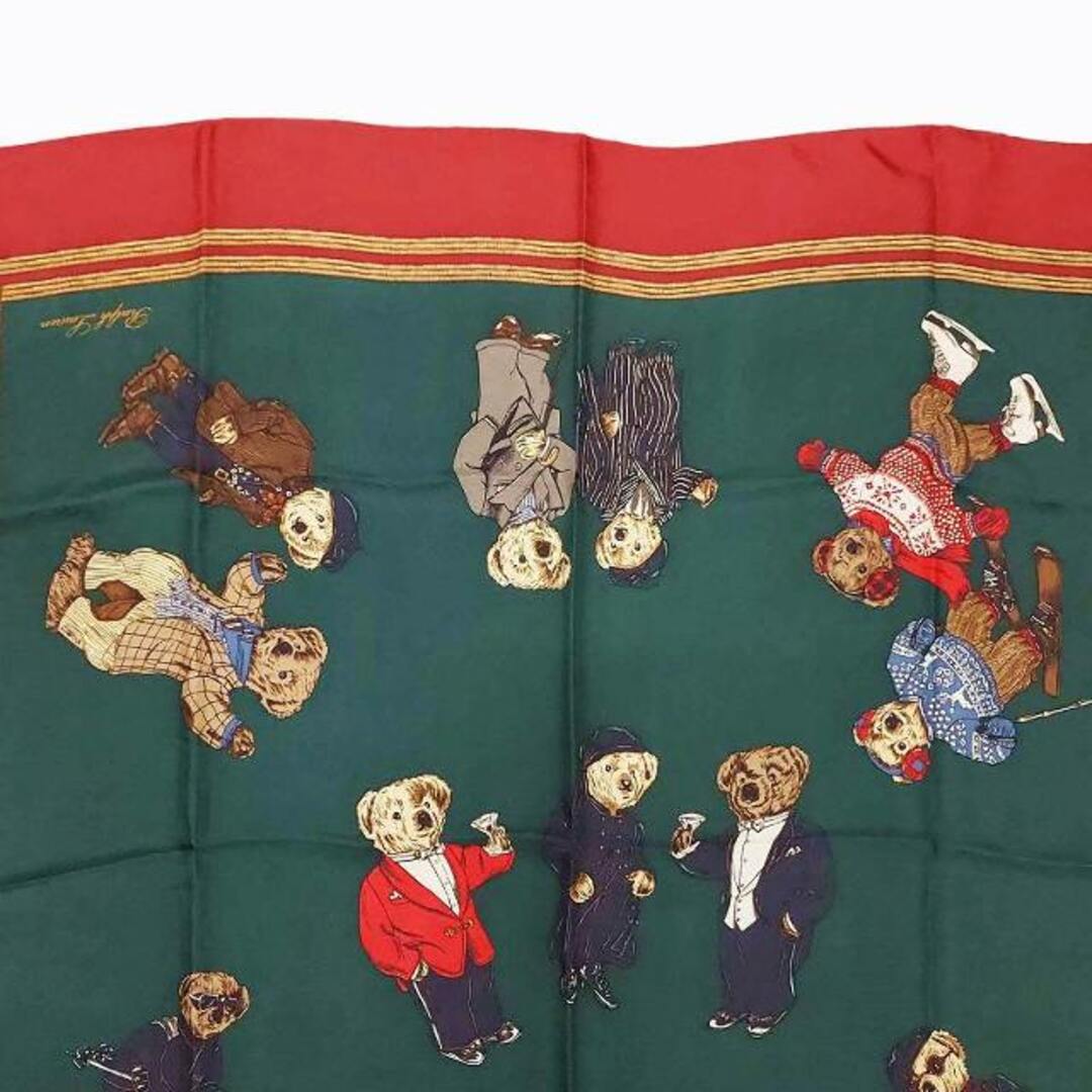 Ralph Lauren(ラルフローレン)のラルフローレン ヴィンテージ ポロベア BEAR GRAPHIC 大判スカーフ レディースのファッション小物(バンダナ/スカーフ)の商品写真