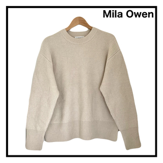 ミラオーウェン(Mila Owen)のミラオーウェン　ニット　セーター　ベージュ　レディース　長袖　きれいめ(ニット/セーター)