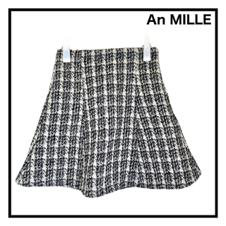 An MILLE　ツイードミニスカート　ひざ上　ウール混　レディース(ミニスカート)