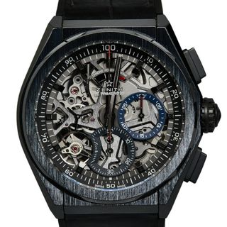 ゼニス(ZENITH)の美品 ゼニス デファイ エル プリメロ21 クロノグラフ 腕時計 49.9000.9004 78.R582 自動巻き スケルトン文字盤 セラミック メンズ ZENITH 【230-39360】(腕時計(アナログ))