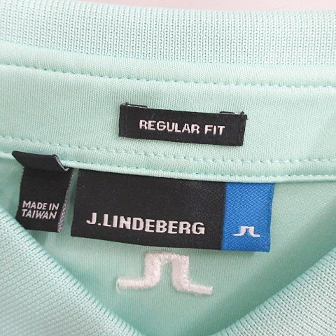 J.LINDEBERG(ジェイリンドバーグ)のジェイリンドバーグ ポロシャツ ゴルフ 半袖 ロゴ 緑 グリーン L スポーツ/アウトドアのゴルフ(ウエア)の商品写真