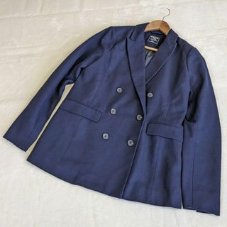 アバクロンビーアンドフィッチ(Abercrombie&Fitch)の【アバクロ】ブレザー　ジャケット　紺ブレ　ダブルブレスト　ネイビー　2　Ｍ(テーラードジャケット)