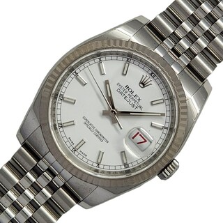 ロレックス(ROLEX)の　ロレックス ROLEX デイトジャスト36 M番 116234 ホワイト K18WG/SS 自動巻き メンズ 腕時計(その他)