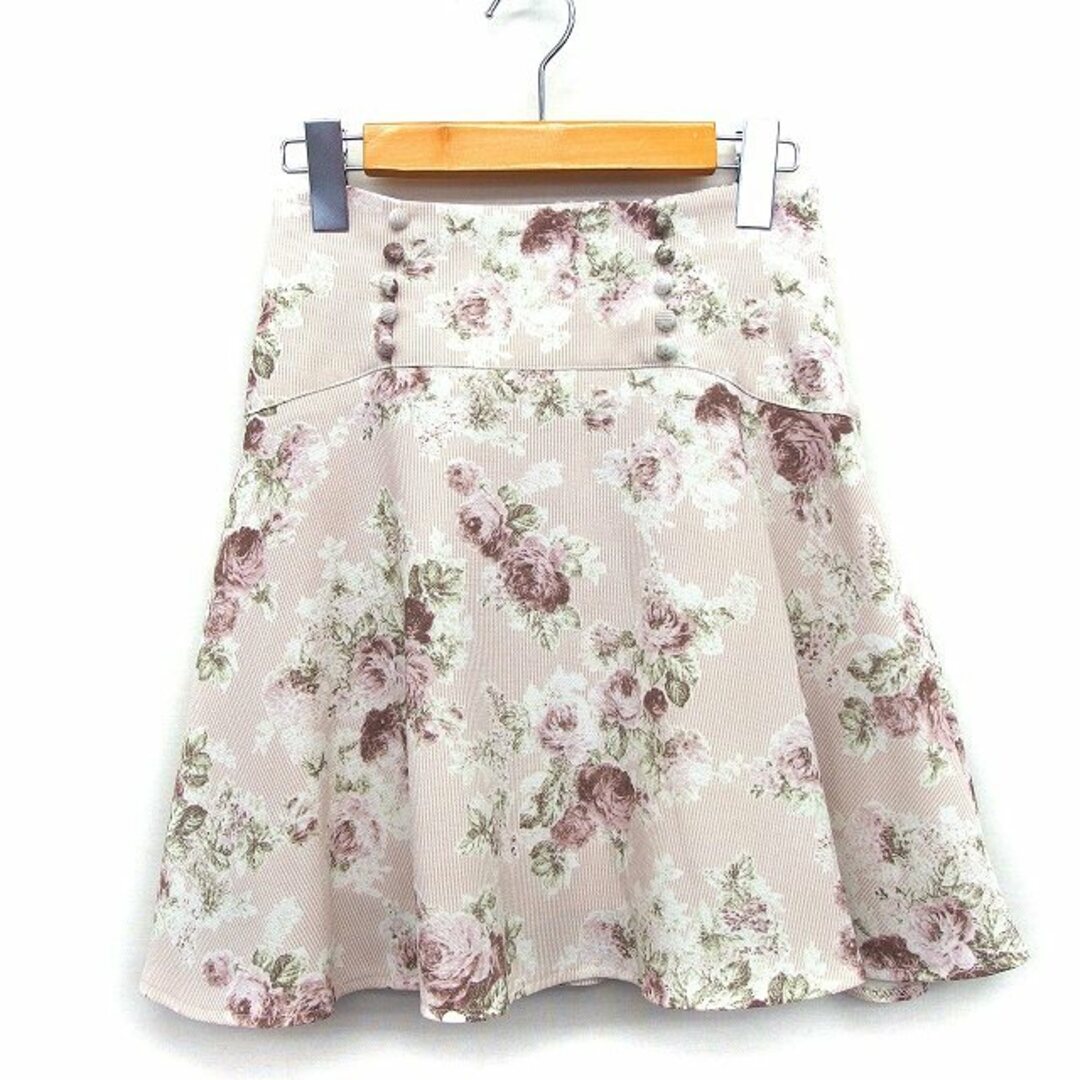 ピンキーガールズ Pinky Girls フレア スカート ミニ 花柄 レディースのスカート(ミニスカート)の商品写真