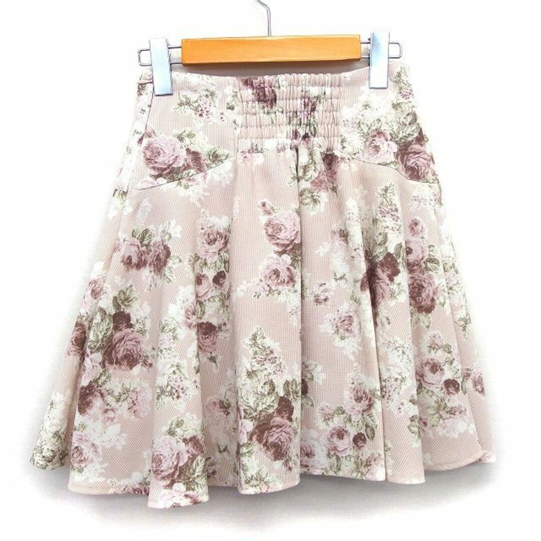 ピンキーガールズ Pinky Girls フレア スカート ミニ 花柄 レディースのスカート(ミニスカート)の商品写真