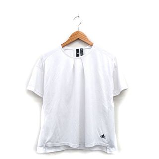 アディダス(adidas)のアディダス 国内正規品 カットソー Tシャツ 半袖 ギャザー ロゴ ワンポイント(Tシャツ/カットソー(半袖/袖なし))