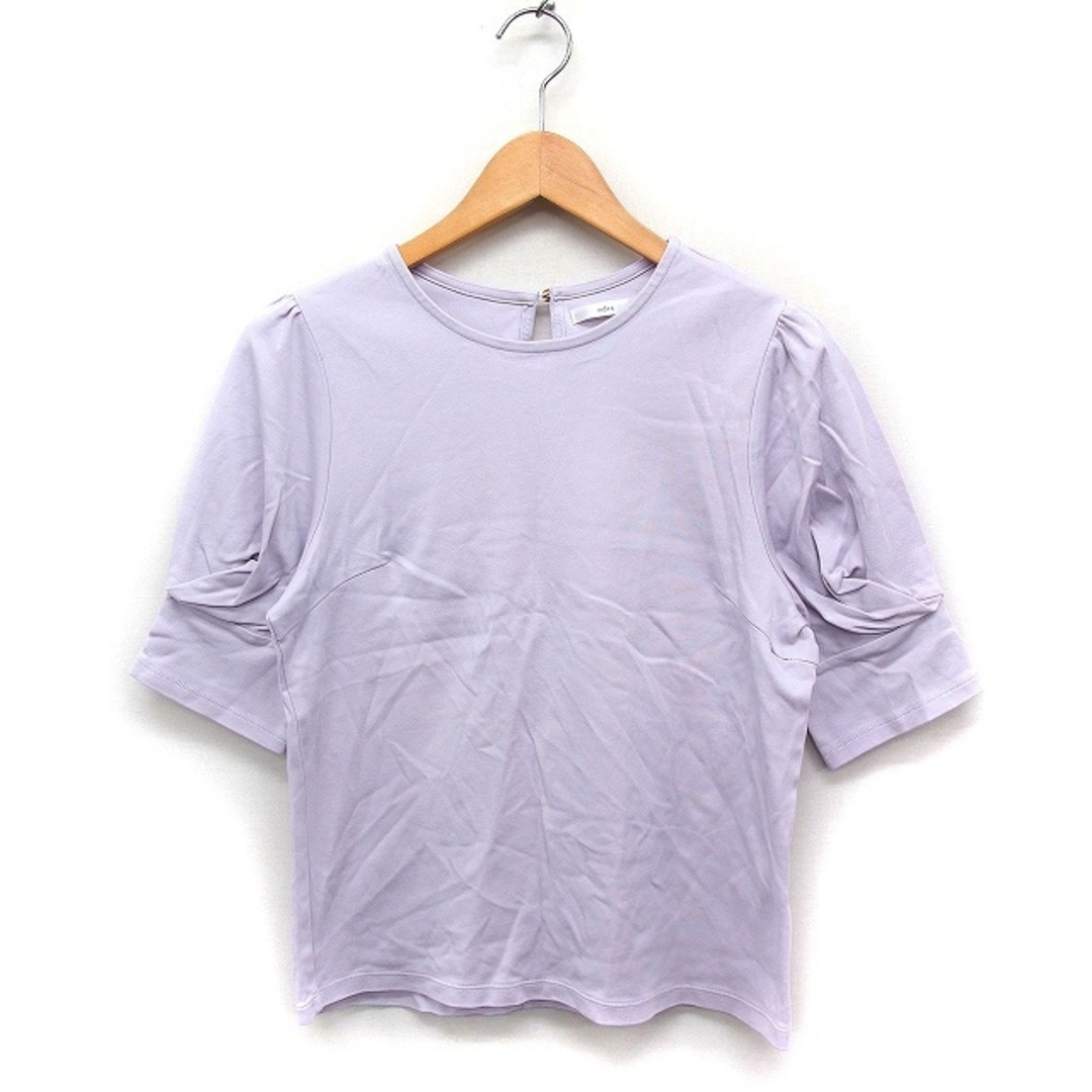 INDEX(インデックス)のインデックス INDEX タックスリーブ カットソー Tシャツ 丸首 無地 綿 レディースのトップス(カットソー(半袖/袖なし))の商品写真