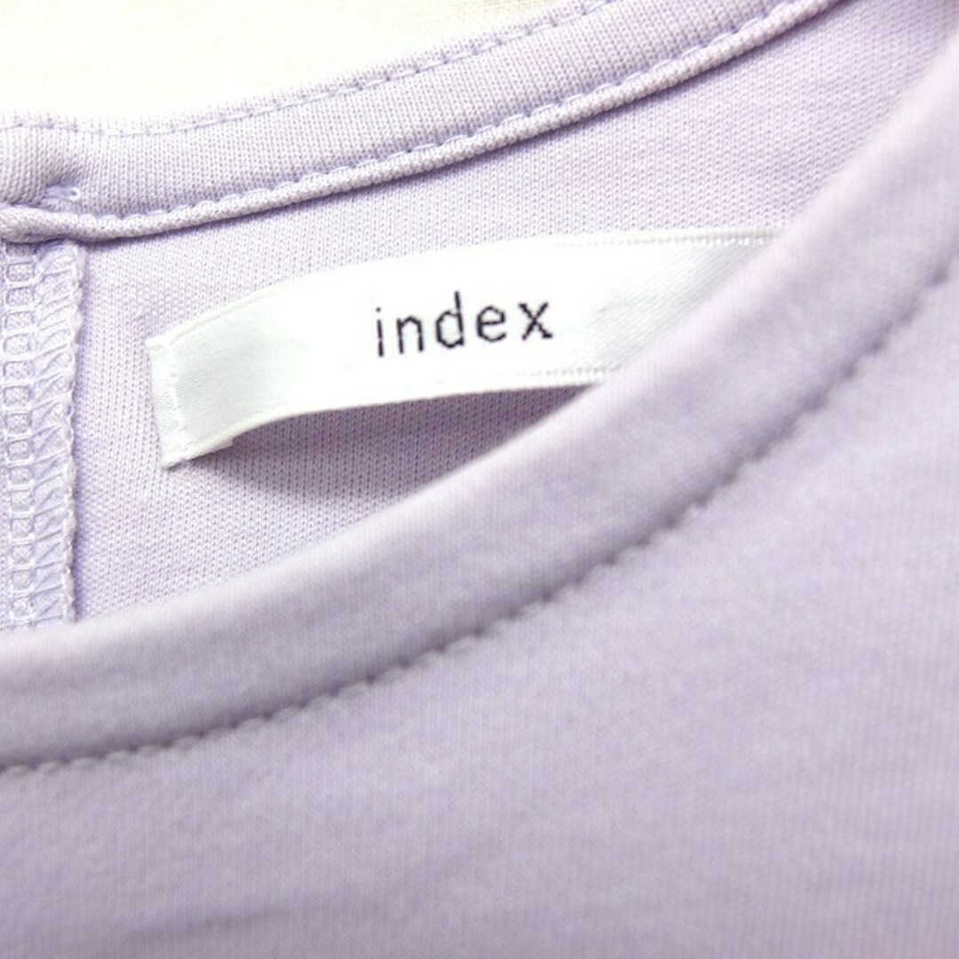 INDEX(インデックス)のインデックス INDEX タックスリーブ カットソー Tシャツ 丸首 無地 綿 レディースのトップス(カットソー(半袖/袖なし))の商品写真