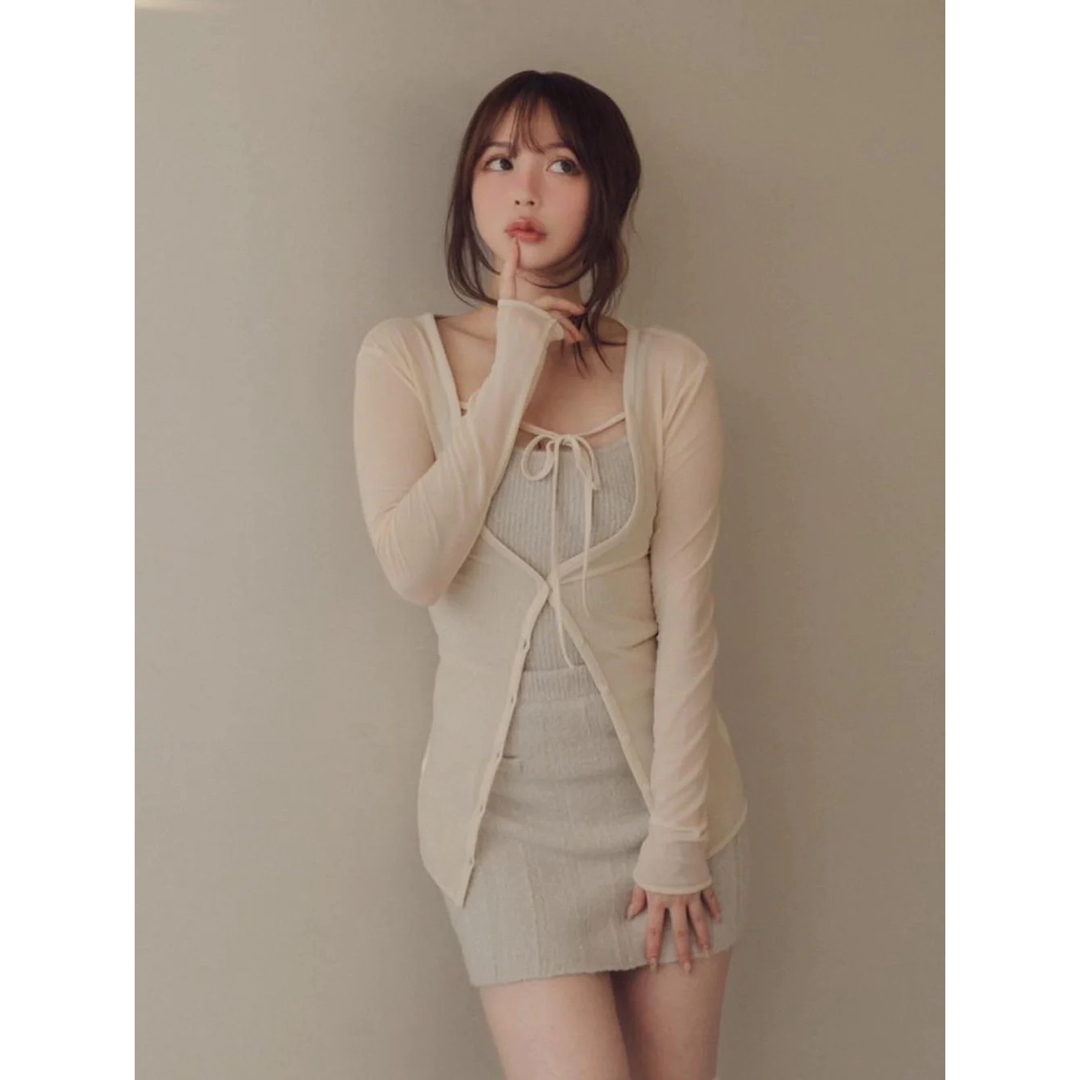 Bubbles(バブルス)のCarina seethrough cardigan レディースのトップス(カーディガン)の商品写真