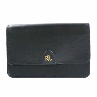 LAUREN RALPH LAUREN ローレンラルフローレン ウエストバッグ ベルトバッグ レザー ブラック ゴールド レディース 送料無料【中古】 r9529f(ボディバッグ/ウエストポーチ)