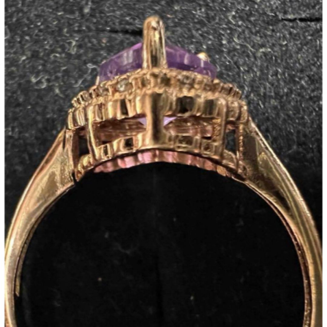 ハート形碧璽 開口リング レディースのアクセサリー(リング(指輪))の商品写真