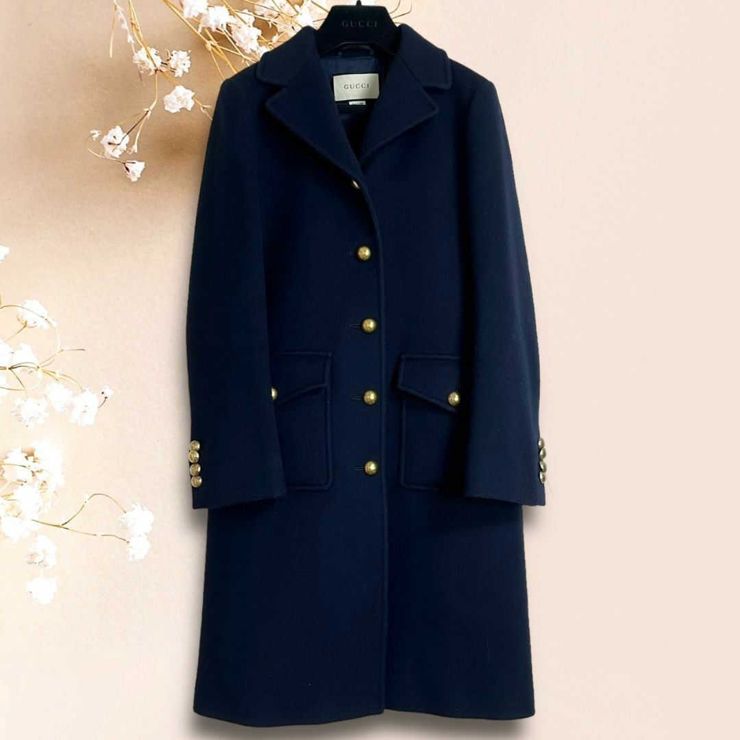美品です】 GUCCI (グッチ) ロングコート 黒 48 - ジャケット/アウター 美品です】 GUCCI (グッチ) ロングコート 黒 48 - ジャケット/アウター