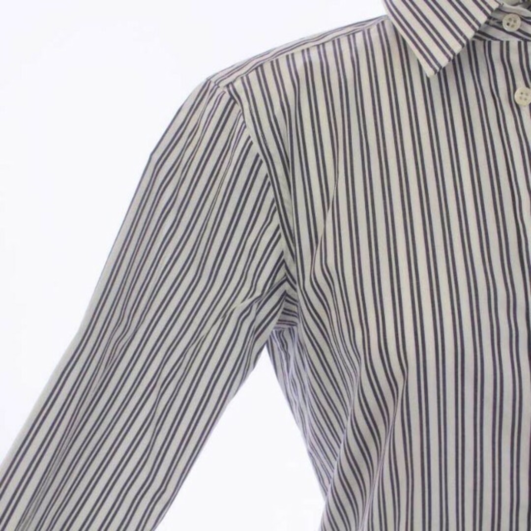 ローレンラルフローレン シャツ ブラウス 長袖 ストライプ柄 白 紫 レディースのトップス(シャツ/ブラウス(長袖/七分))の商品写真