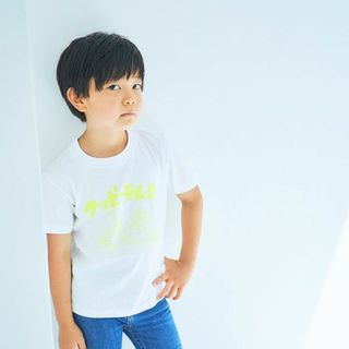 クッピーラムネ ネオンカラー Ｔシャツ キッズ イエロー 120 サマー(ブラウス)