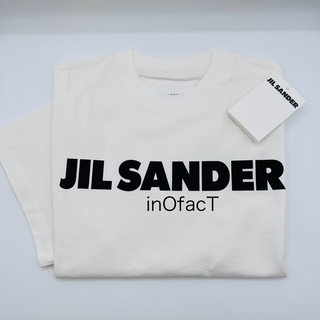 ジルサンダー(Jil Sander)のS ホワイト Jil Sander プリントロゴ コットンジャージー Tシャツ(Tシャツ(半袖/袖なし))