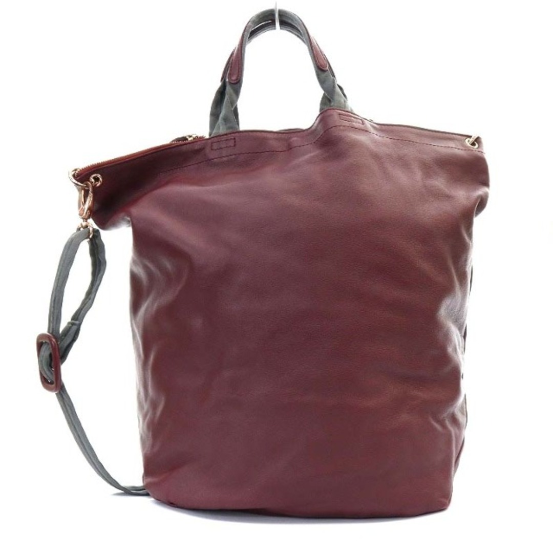 repetto(レペット)のレペット Shopping bag Grand ecart Silk ボルドー レディースのバッグ(トートバッグ)の商品写真