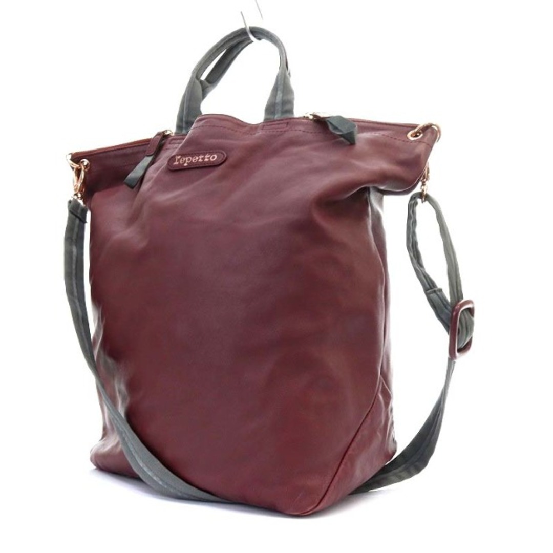 repetto(レペット)のレペット Shopping bag Grand ecart Silk ボルドー レディースのバッグ(トートバッグ)の商品写真