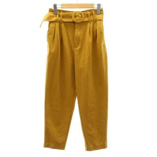 ザラ(ZARA)のザラ ZARA trf テーパードパンツ タック XS 黄 イエロー(その他)