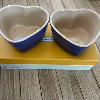 ルクルーゼ(LE CREUSET)の新品● ル・クルーゼ ココット ラムカン・ダムール2個セット　ブルー(食器)