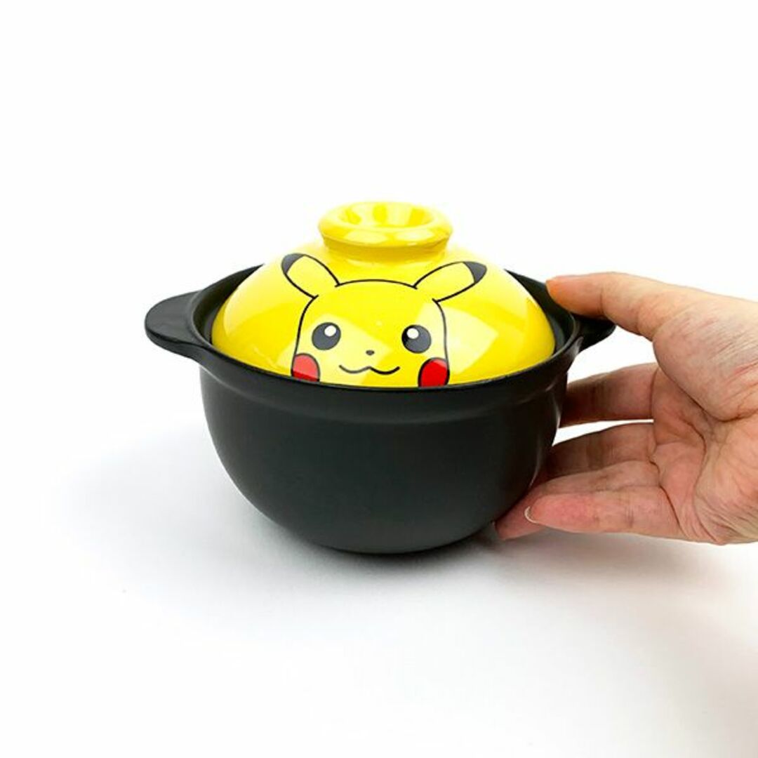 ポケモン(ポケモン)のポケットモンスター ピカチュウ フェイスアップ 1人用土鍋 食器 日本製 イエロー インテリア/住まい/日用品のキッチン/食器(食器)の商品写真