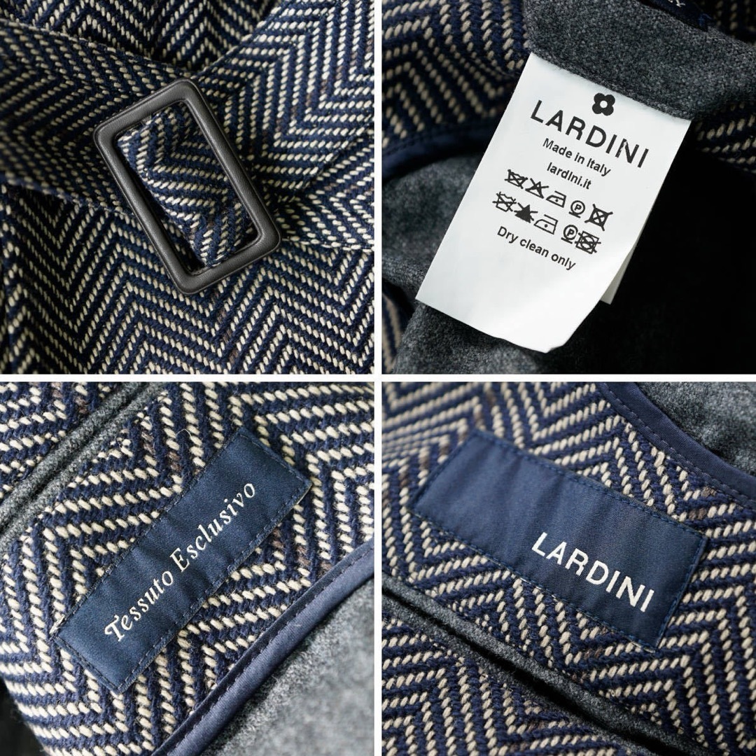 LARDINI(ラルディーニ)の新品LARDINIラルディーニストレッチウールベルテッドチェスターコート50L メンズのジャケット/アウター(チェスターコート)の商品写真