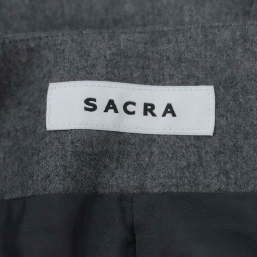 SACRA(サクラ)のサクラ ウール オールインワン サロペット ロングパンツ 38 グレー /MI レディースのパンツ(サロペット/オーバーオール)の商品写真