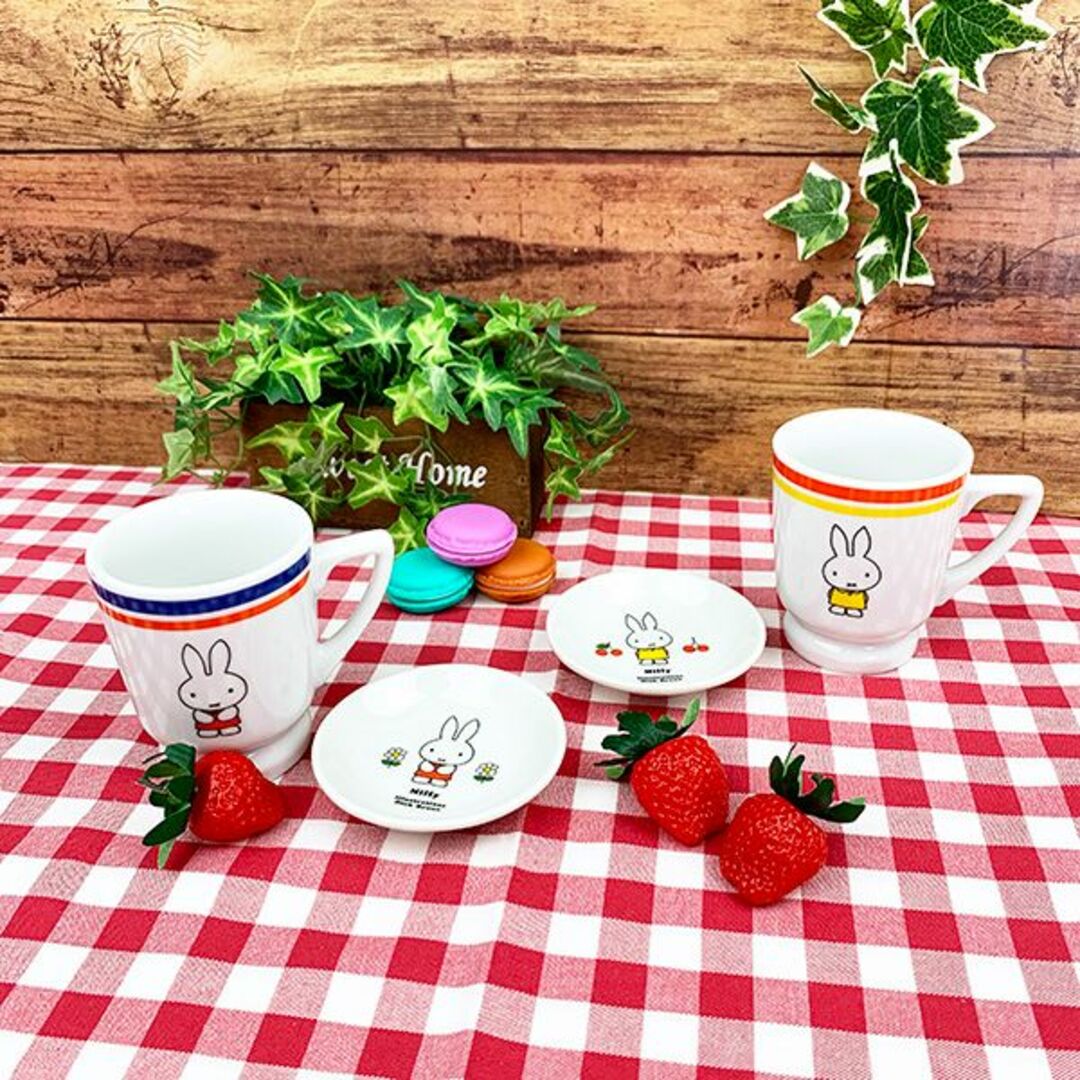 miffy(ミッフィー)のミッフィー ナッピー皿 レトロ喫茶 サクランボ 食器 日本製 オレンジ インテリア/住まい/日用品のキッチン/食器(食器)の商品写真
