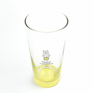 ミッフィー(miffy)のミッフィー シングルポイント ボトムカラーグラス L イエロー コップ タンブラー 日本製(グラス/カップ)