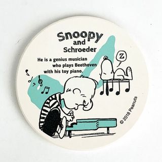 スヌーピー(SNOOPY)のPEANUTS スヌーピー 吸水コースター　スヌーピー＆シュローダー コースター ホワイト(その他)