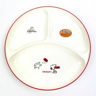 スヌーピー(SNOOPY)のスヌーピー サパータイム 塗 丸ランチプレート 皿 キッズ ランチ(食器)