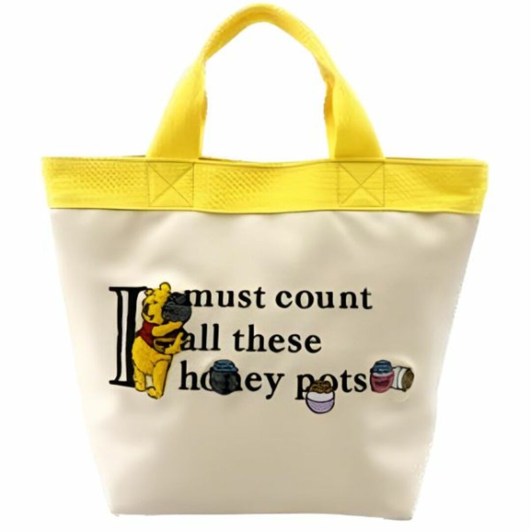 Disney(ディズニー)の ディズニー くまのプーさん PUさがら刺繍ミニトートバッグ （イエロー） Disney レディースのバッグ(ショルダーバッグ)の商品写真