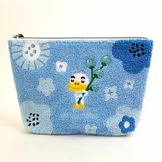 カカオフレンズ KAKAO FRIENDS チューブ サガラポーチ サガラ刺繍 小物入れ 学校 オフィス ブルー(ボディバッグ/ウエストポーチ)