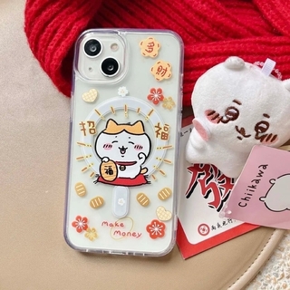 激レア商品　ハチワレ　招き猫　iPhoneケース　スマホケース(iPhoneケース)