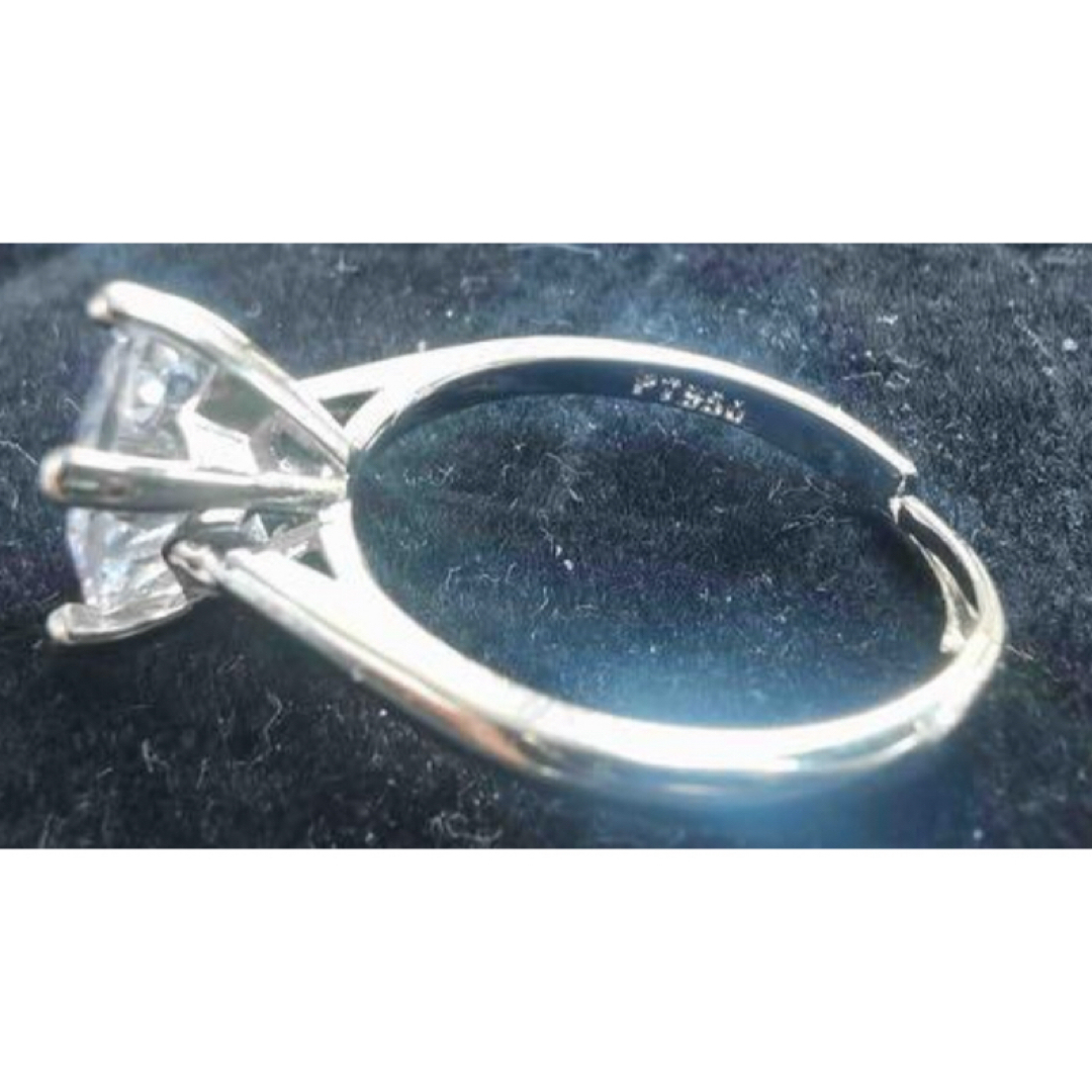 S925銀　高型ジルコン　六爪　リング　指輪 レディースのアクセサリー(リング(指輪))の商品写真