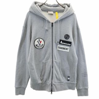 モンクレール(MONCLER)のモンクレール イギリス製 ジップパーカー L グレー MONCLER メンズ 古着 【240229】(パーカー)