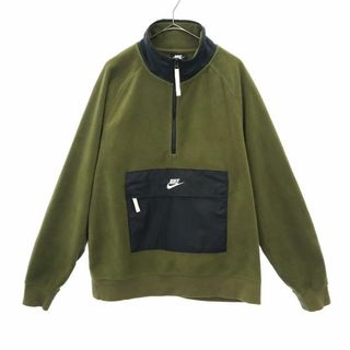 ナイキ(NIKE)のナイキ 切替 フリースジャケット M グレー_ブラック NIKE メンズ 古着 【240229】(その他)