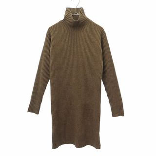 ラルフローレン(Ralph Lauren)のラルフローレン 長袖 ハイネック ウール ニット ワンピース M ブラウン RALPH LAUREN レディース 古着 【240229】(その他)