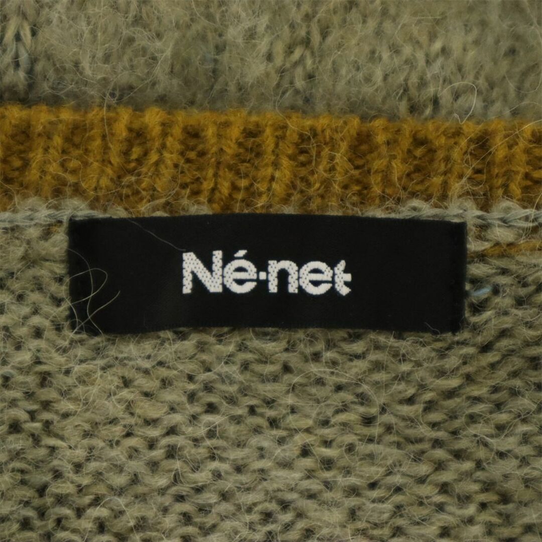 Ne-net(ネネット)のネネット 切替 長袖 セーター 2 グレー Ne-net ニット 刺繍 レディース 古着 【240229】 レディースのトップス(ニット/セーター)の商品写真