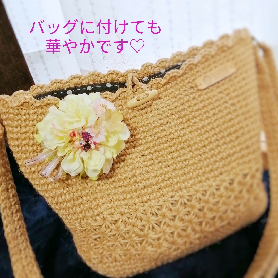 24.親子ペア♡コサージュ.ダリア.薔薇.2wayクリップ付き ハンドメイドのアクセサリー(コサージュ/ブローチ)の商品写真