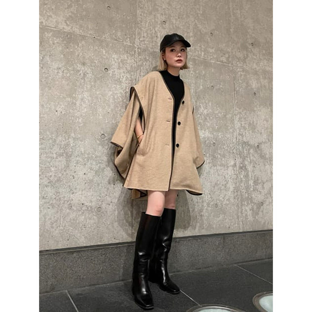 SLY(スライ)のSLY（スライ） WOOL BLEND PONCHO コート レディースのジャケット/アウター(ポンチョ)の商品写真