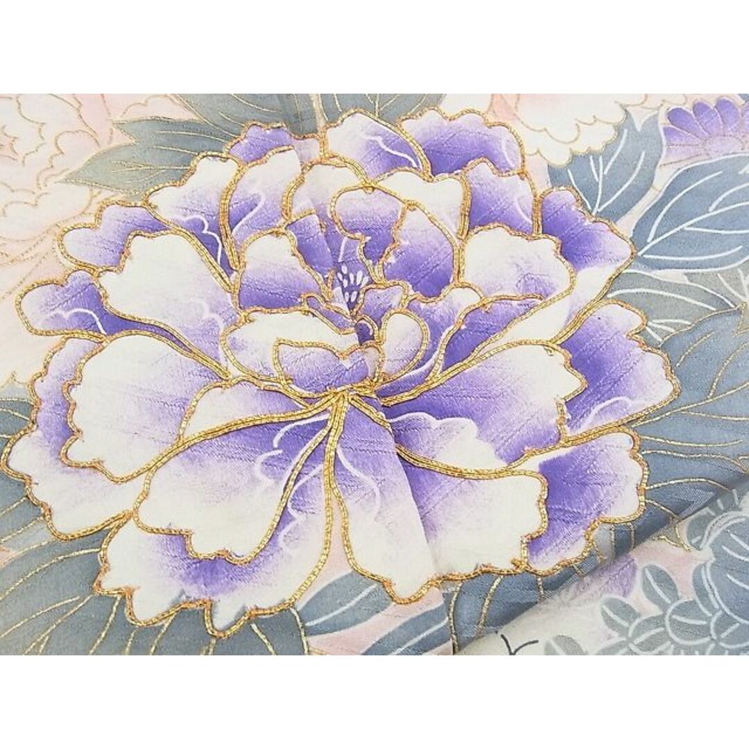 平和屋野田店□豪華振袖 駒刺繍 牡丹草花文 金彩 逸品 n-gh5719の通販