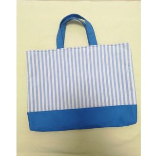 【ハンドメイド】　入園入学グッズ　　ガーリーパステル　レッスンバッグ　ブルー(バッグ/レッスンバッグ)