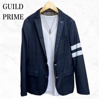 GUILD PRIME テーラードジャケット　ネイビー系　紺色