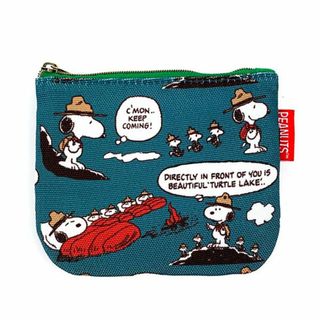 スヌーピー(SNOOPY)のスヌーピー ビーグル・スカウト ティッシュポーチ 小物入れ グリーン(ポーチ)