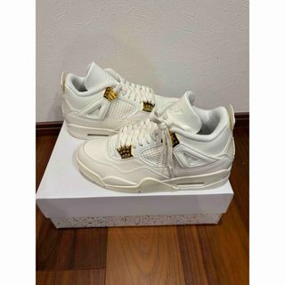 ナイキ(NIKE)のNike WMNS Air Jordan4 Retro White & Gold(スニーカー)