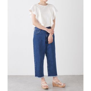 ビアズリー(BEARDSLEY)の美品★ビアズリー　カットオフデニムパンツ　裾フリンジ　2.2万円(デニム/ジーンズ)