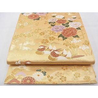 平和屋野田店■六通柄袋帯　唐織　流水鴛鴦花文　金糸　逸品　n-ow1052(帯)