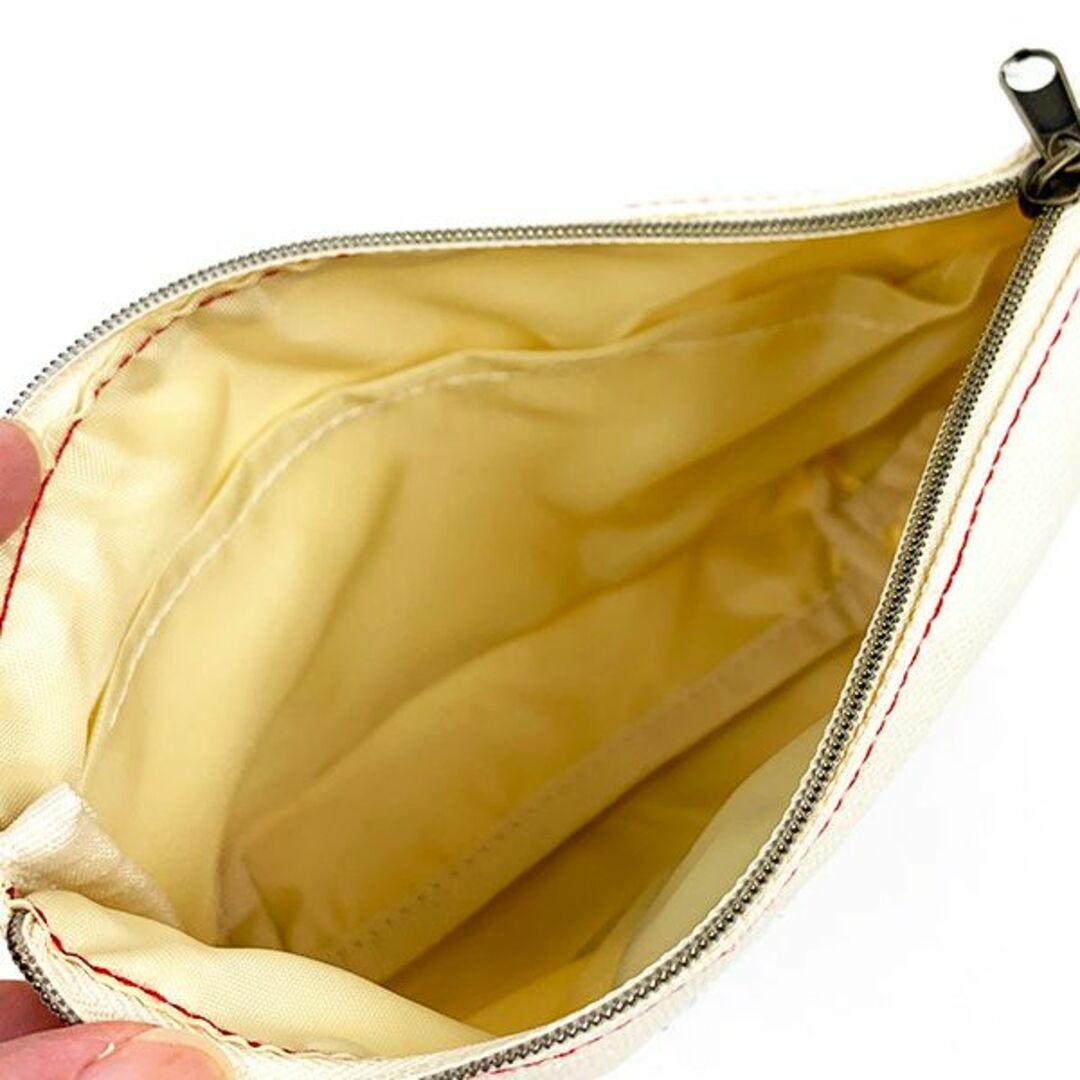 SNOOPY(スヌーピー)のスヌーピー サガラキャンバス 化粧ポーチ ホワイト 小物入れ レディースのバッグ(ボディバッグ/ウエストポーチ)の商品写真